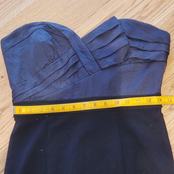 BCBGMaxAzria Sheath Dress sz 10 work cocktail tailored classic Blue Black - Picture 7 of 11